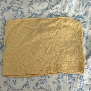 American Eagle Outfitters Yellow Strapless Tube Top